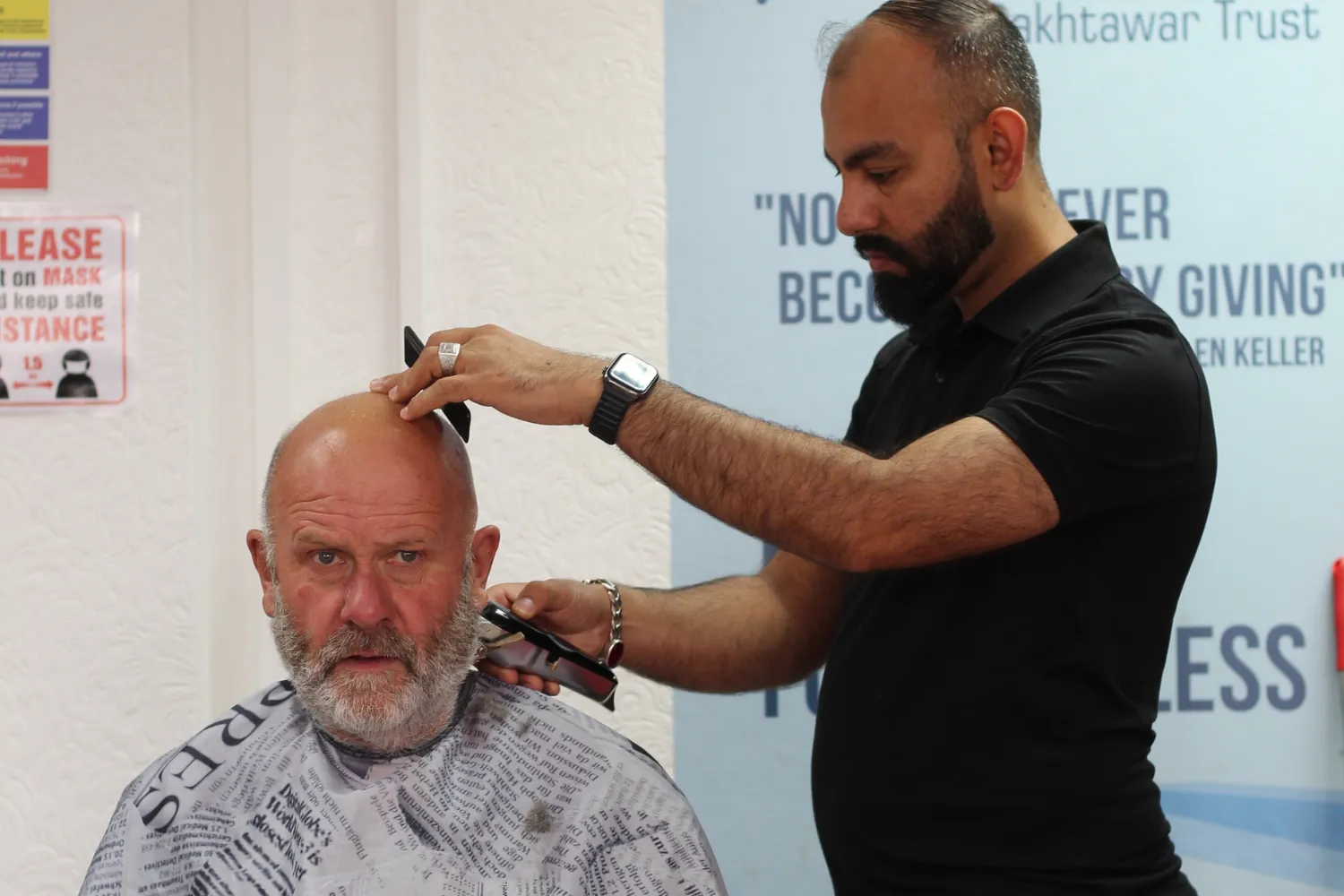 Free Barbering Service for Service Users